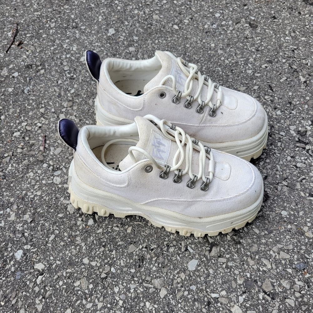 Eytys Angel White Canvas Platform Sneakers - Picture 2 of 6